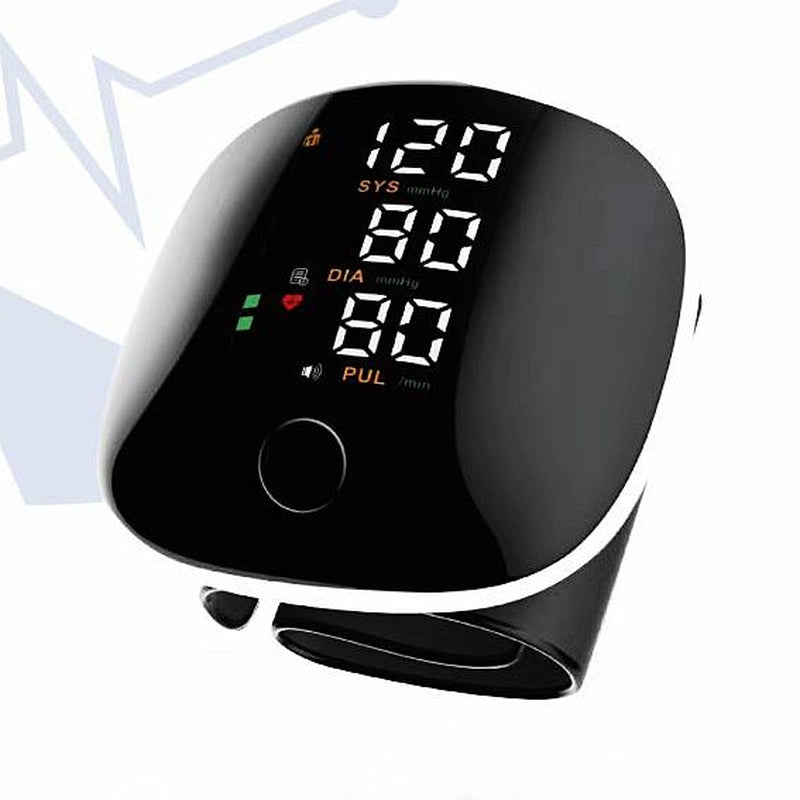 Rechargeable Wrist Blood Pressure Monitor with LED Touch Screen, Voice Broadcast & 99X2 Memory — Accurate Home BP Tracking Made Simple