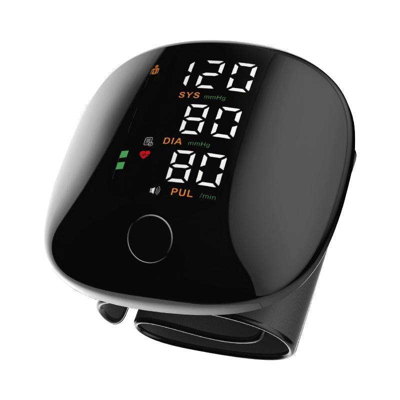 Rechargeable Wrist Blood Pressure Monitor with LED Touch Screen, Voice Broadcast & 99X2 Memory — Accurate Home BP Tracking Made Simple