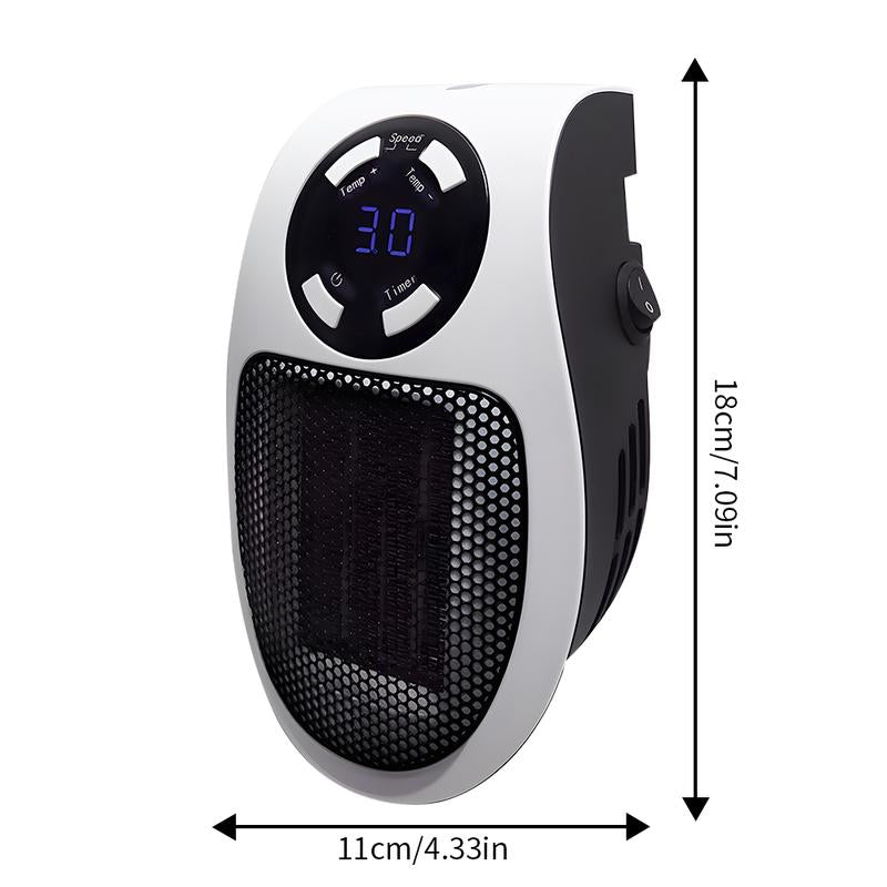 Portable Convection Fan Ceramic Heater Power-Off Protection & 2-Speed Settings for Living Rooms Bedrooms Study Rooms