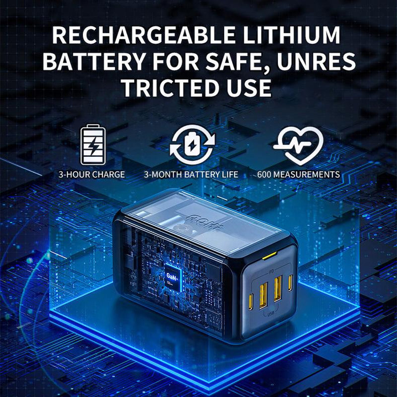 Rechargeable Wrist Blood Pressure Monitor with LED Touch Screen, Voice Broadcast & 99X2 Memory — Accurate Home BP Tracking Made Simple